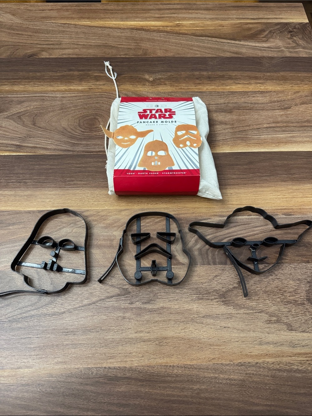 Williams Sonoma Pancake Molds Set — Yoda, Darth Vader & Stormtrooper
